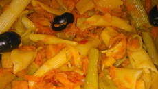 Penne a la beta caroteno