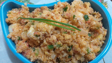 Farofa de ovo com banana da Etiene