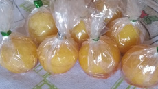 Balas de coco caramelizadas