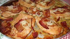 Peito de frango assado ao leite