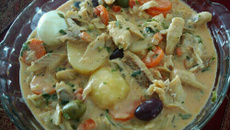 Bacalhau ao coco com creme de leite