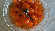 Doce cristal de abóbora