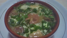 Sopa de mandioca completa