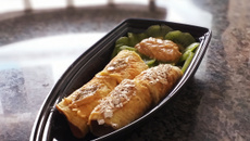 Crepioca com brigadeiro de chá verde