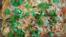 Filé de merluza ao forno