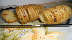 Batatas assadas e temperadas