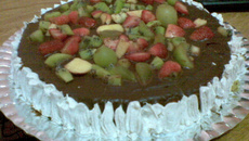 Bolo de frutas prático