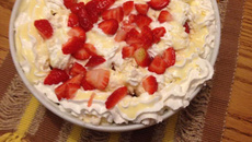 Merengue fácil de morango