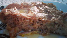 Bolo integral de aveia e frutas