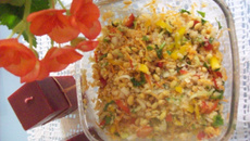 Salada de soja e quinoa