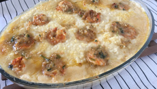 Arroz cremoso com camarão