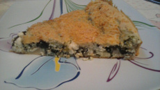 Torta salgada de ricota com espinafre