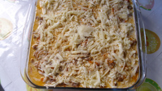 Lasanha de carne e queijo