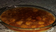 Manjar com doce de banana