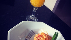 Risoto de frango e bacon