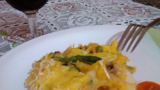 Escondidinho de bacalhau com batata baroa