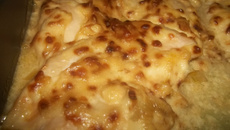 Frango rápido com molho de cebola