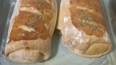 Pão recheado de calabresa