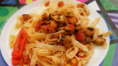 Macarrão com frutos do mar