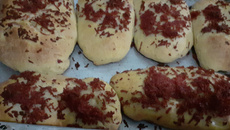 Pão de presunto e mussarela