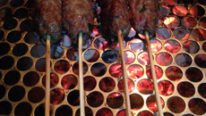 Kafta na churrasqueira