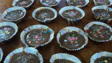 Cupcake delicioso com cobertura de brigadeiro