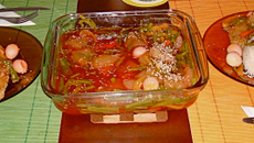 Linguado com abacaxi agridoce