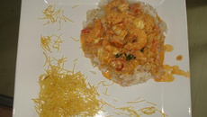 Estrogonofe de camarão