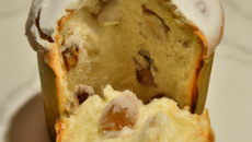 Panetone recheado com sorvete