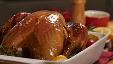 Peru recheado com farofa