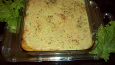 Bolo de batata com presunto e queijo