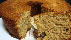 Bolo de banana e aveia