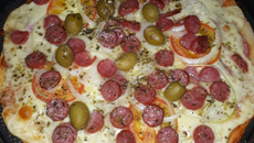 Pizza rápida sem glúten