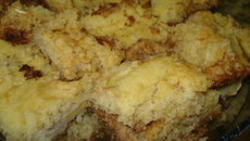 Cuca cremosa de banana