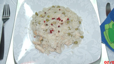 Risoto de frango com coco