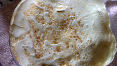 Massa de panqueca de leite em pó