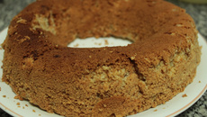 Bolo de maçã e banana sem glúten