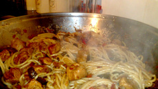 Sweet chili pasta com molho shoyu