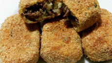 Bolinho de batata doce com carne