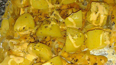 Frango com batatas ao forno