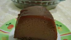 Pudim de chocolate e nozes