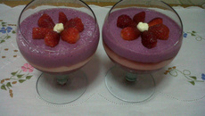 Gelatina com creme de coco