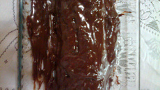 Rocambole de chocolate com coco
