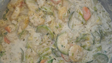 Legumes ao creme de leite