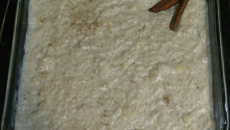 Arroz doce com banana