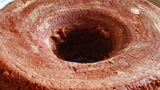 Bolo de aveia, chocolate e banana