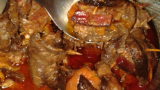 Coração suino ao rôle