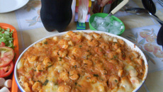 Lula recheada com camarão e catupiry