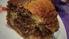 Bolo mesclado super fofinho