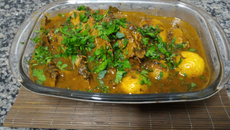 Lagarto com batatas na pressão ao molho de laranja